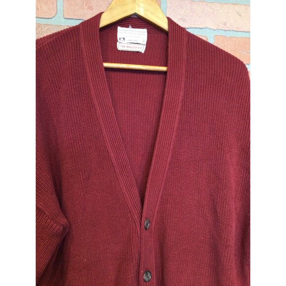 Vintage Lord Jeff The Whaler Rib Mens Cardigan Sweater Size L Grandpa Old Money - Picture 2 of 8